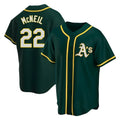 Davalo Athletics #22 Jeff McNeil player Green Replica Alternate Stitched Jersey