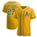 Davalo Athletics #23 Shea Langeliers Player Gold Authentic Alternate Stitched Jerseys