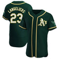 Davalo Athletics #23 Shea Langeliers Player Green Authentic Alternate Stitched Jerseys