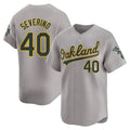 Davalo Athletics #40 Luis Severino player Gray Limited Away Stitched Jersey
