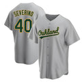 Davalo Athletics #40 Luis Severino player Gray Replica Road Stitched Jersey