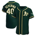 Davalo Athletics #40 Luis Severino player Green Authentic Alternate Stitched Jersey