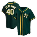 Davalo Athletics #40 Luis Severino player Green Replica Alternate Stitched Jersey