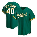 Davalo Athletics #40 Luis Severino player Green Replica Kelly Alternate Stitched Jersey
