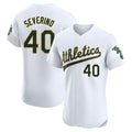 Davalo Athletics #40 Luis Severino player White Elite Home Stitched Jersey