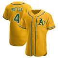 Davalo Athletics #4 Lawrence Butler player Gold Authentic Alternate Stitched Jersey