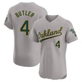 Davalo Athletics #4 Lawrence Butler player Gray Elite Road Stitched Jersey