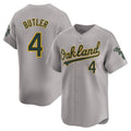 Davalo Athletics #4 Lawrence Butler player Gray Limited Away Stitched Jersey