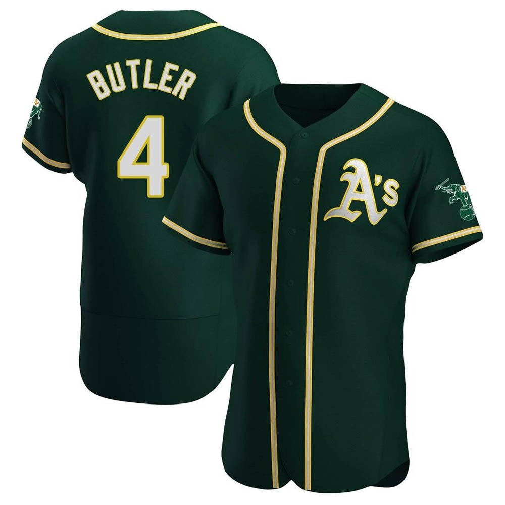 Davalo Athletics #4 Lawrence Butler player Green Authentic Alternate Stitched Jersey