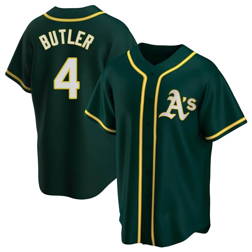 Davalo Athletics #4 Lawrence Butler player Green Replica Alternate Stitched Jersey