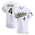 Davalo Athletics #4 Lawrence Butler player White Elite Home Stitched Jersey