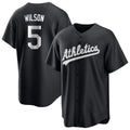 Davalo Athletics #5 Jacob Wilson Black&White Replica Alternate Stitched Jersey