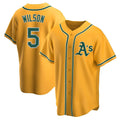 Davalo Athletics #5 Jacob Wilson Gold Replica Alternate Stitched Jersey