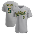 Davalo Athletics #5 Jacob Wilson Gray Authentic Road Stitched Jersey