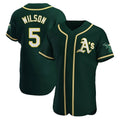 Davalo Athletics #5 Jacob Wilson Green Authentic Alternate Stitched Jersey