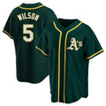 Davalo Athletics #5 Jacob Wilson Green Replica Alternate Stitched Jersey
