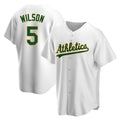 Davalo Athletics #5 Jacob Wilson White Replica Home Stitched Jersey