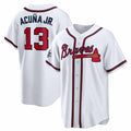 Davalo A.Braves #13 Ronald Acuna Jr. 2025 All-Star Game Home Replica Player Jersey - White Stitched Personalized Jersey
