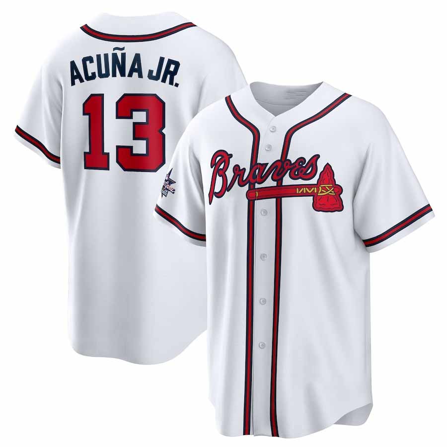 Davalo A.Braves #13 Ronald Acuna Jr. 2025 All-Star Game Home Replica Player Jersey - White Stitched Personalized Jersey