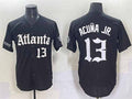 Davalo A.Braves #13 Ronald Acuna Jr. Black Gothic South x Outkast Edition Vapor Limited Stitched Personalized Jersey