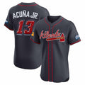 Davalo A.Braves #13 Ronald Acuna Jr. Navy 2025 Speedway Classic Alternate Elite Player Personalized Jersey