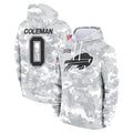 Davalo B.Bills #0 Keon Coleman Player Arctic Camo Salute to Service Hoodies Stitched Jerseys