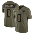 Davalo B.Bills #0 Keon Coleman Player Olive Salute To Service Limited Game Stitched Jerseys