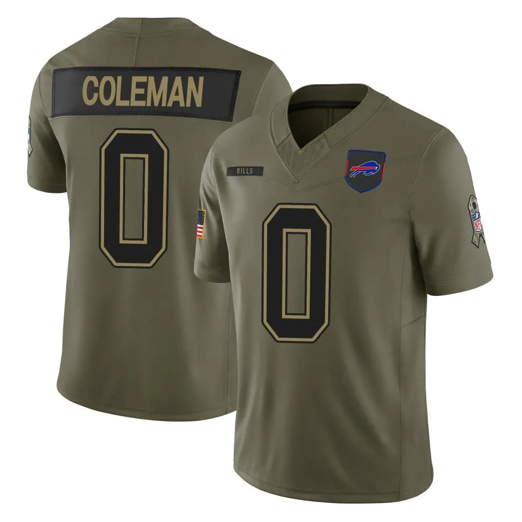 Davalo B.Bills #0 Keon Coleman Player Olive Salute To Service Limited Game Stitched Jerseys