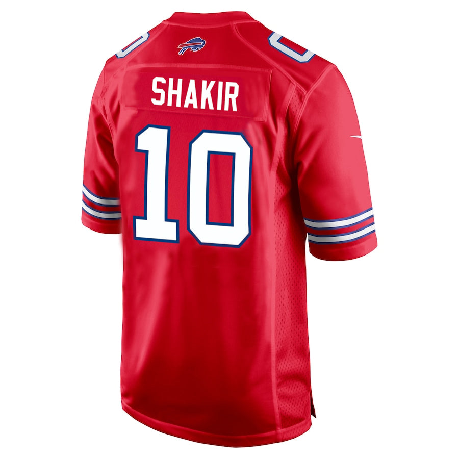 Davalo B.Bills #10 Khalil Shakir Player Red Home Game  Stitched Jerseys