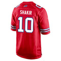 Davalo B.Bills #10 Khalil Shakir Player Red Home Game  Stitched Jerseys