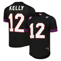 Davalo B.Bills #12 Jim Kelly Player Black Mitchell & Ness Replica Mesh Limited Stitched Jerseys
