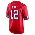 Davalo B.Bills #12 Jim Kelly Player Red Home Game Stitched Jerseys