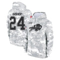 Davalo B.Bills #24 Cole Bishop Player Arctic Camo Salute to Service Hoodies Limited Stitched Jerseys