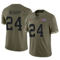 Davalo B.Bills #24 Cole Bishop Player Olive Salute To Service Game Stitched Jerseys