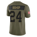 Davalo B.Bills #24 Cole Bishop Player Olive Salute To Service Limited Home Game Stitched Jerseys