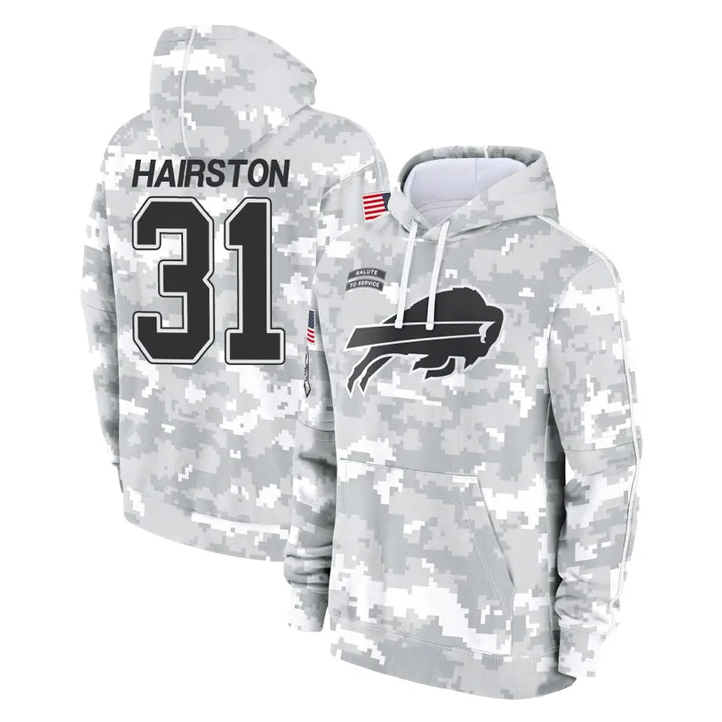 Davalo B.Bills #31 Maxwell Hairston Player Arctic Camo Salute to Service Hoodies Limited Stitched Jerseys