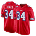 Davalo B.Bills #34 Thurman Thomas Player Red Home Game Stitched Jerseys