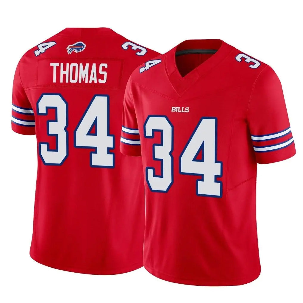Davalo B.Bills #34 Thurman Thomas Player Red Vapor F.U.S.E. Limited Home Game Stitched Jerseys
