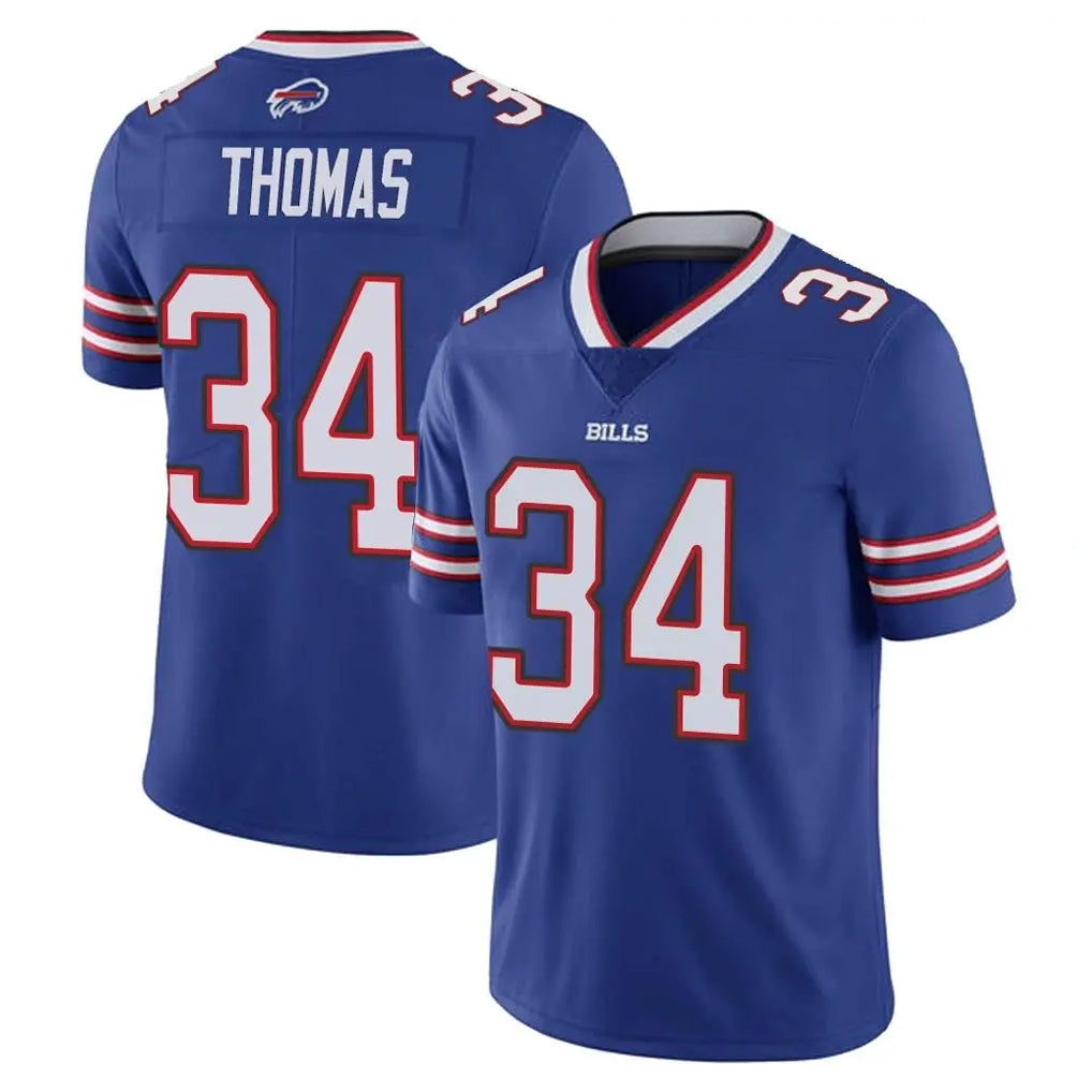 Davalo B.Bills #34 Thurman Thomas Player Royal Vapor Untouchable Limited Stitched Jerseys