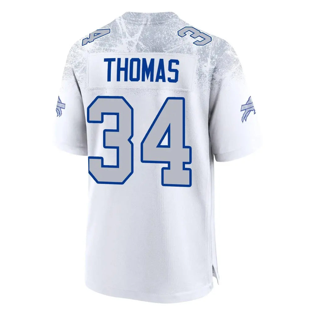 Davalo B.Bills #34 Thurman Thomas Player White Rivalries Collection Game Stitched Jerseys