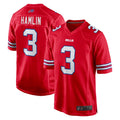 Davalo B.Bills #3 Damar Hamlin Player Red Home Game Stitched Jerseys