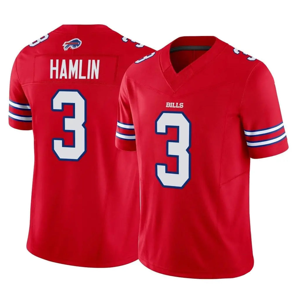 Davalo B.Bills #3 Damar Hamlin Player Red Vapor F.U.S.E. Jersey Limited Home Game Stitched Jerseys
