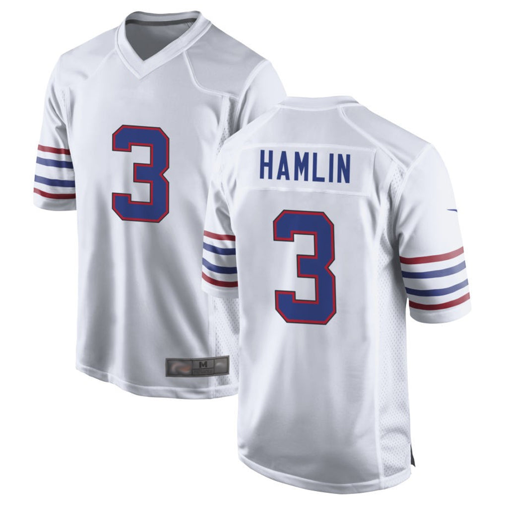 Davalo B.Bills #3 Damar Hamlin Player White Alternate Game Stitched Jerseys