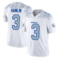 Davalo B.Bills #3 Damar Hamlin Player White Rivalries Collection Limited Home Game Stitched Jerseys