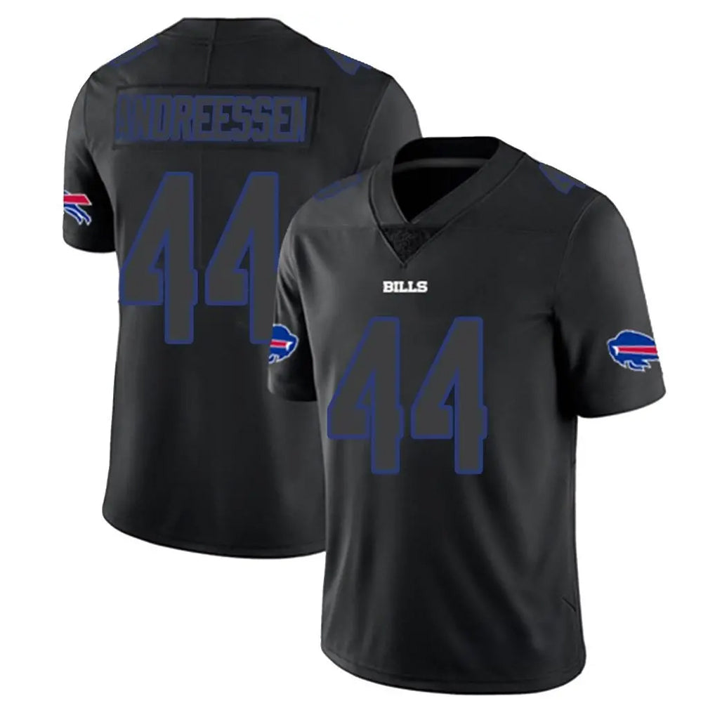 Davalo B.Bills #44 Joe Andreessen Player Black Impact Limited Home Game Stitched Jerseys