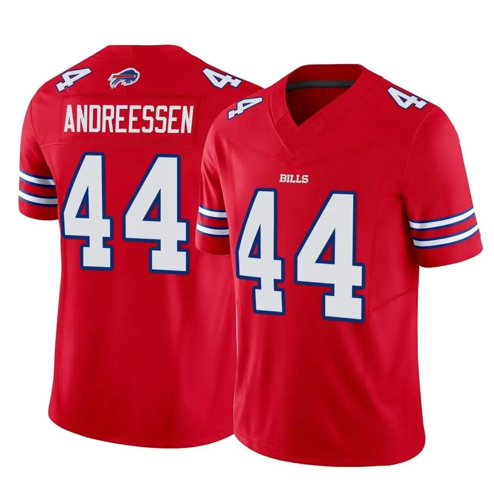 Davalo B.Bills #44 Joe Andreessen Player Red Vapor F.U.S.E. Limited Home Game Stitched Jerseys