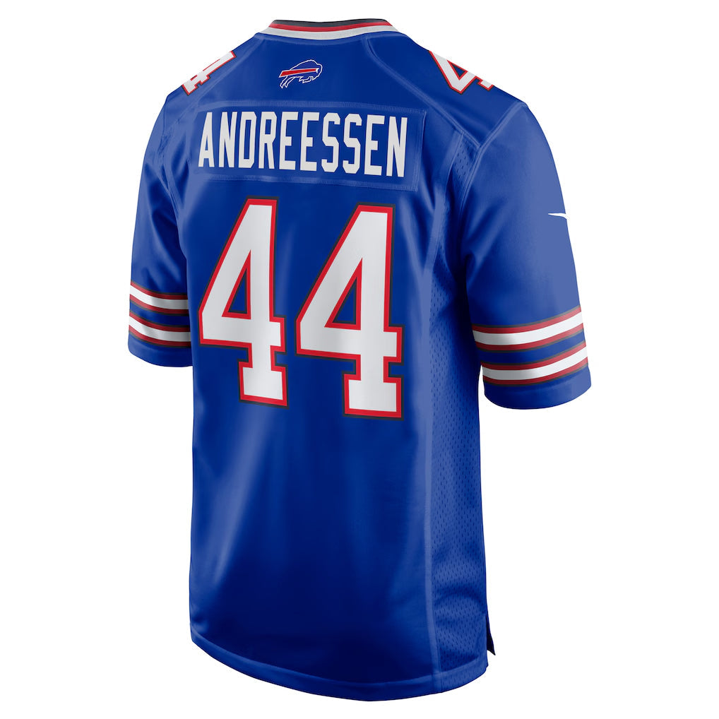 Davalo B.Bills #44 Joe Andreessen Player Royal Home Game Stitched Jerseys