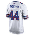 Davalo B.Bills #44 Joe Andreessen Player White Home Game Stitched Jerseys