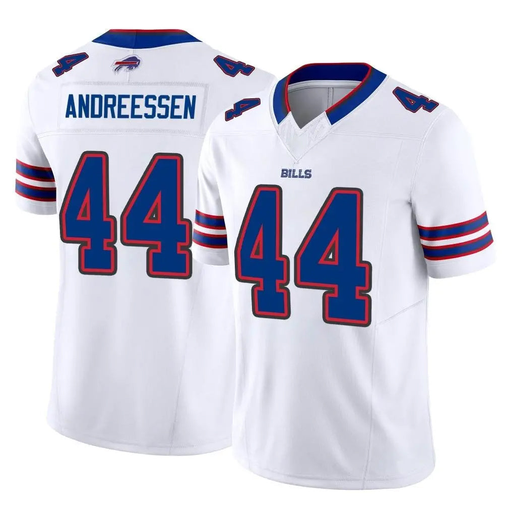Davalo B.Bills #44 Joe Andreessen Player White Vapor F.U.S.E. Limited Home Game Stitched Jerseys