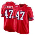 Davalo B.Bills #47 Christian Benford Player Red Home Game Stitched Jerseys